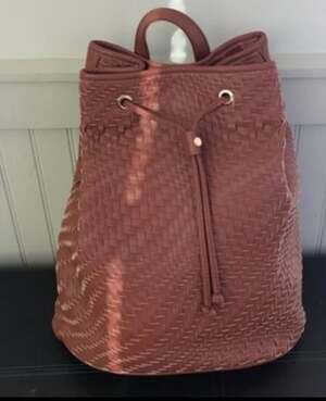 Large Deux Lux Woven Leather Purse / Bag